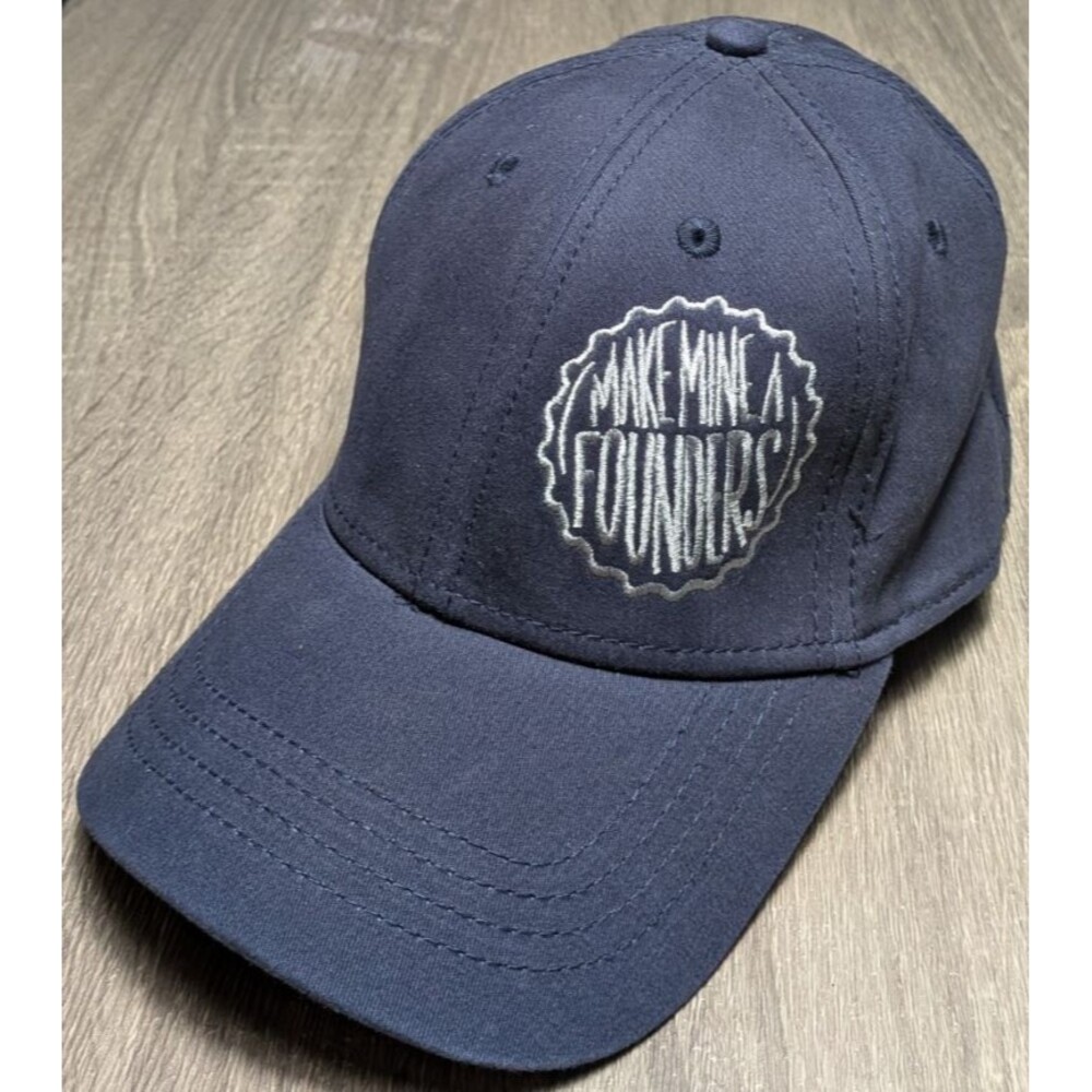 Founders Brewing Co Hat Make Mine a Founders Navy Fitted Cap S/M Beer Logo